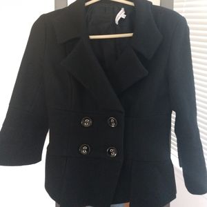 Anne Fontaine Wool blend black 3/4 sleeve jacket